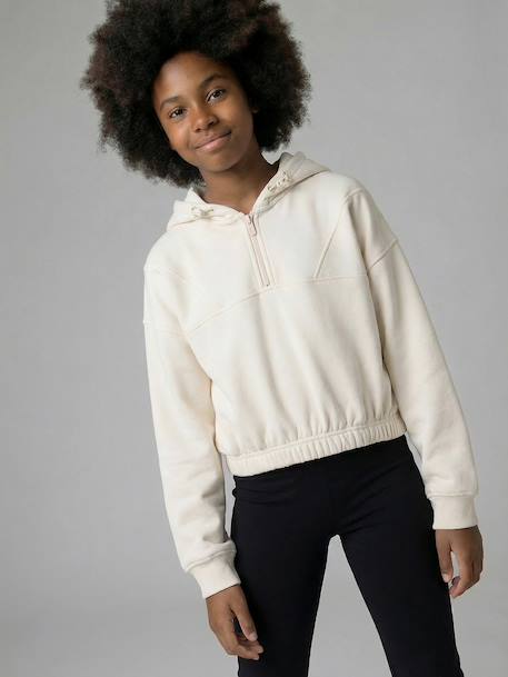 Fille-Pull, gilet, sweat-Sweat fille capuche sport