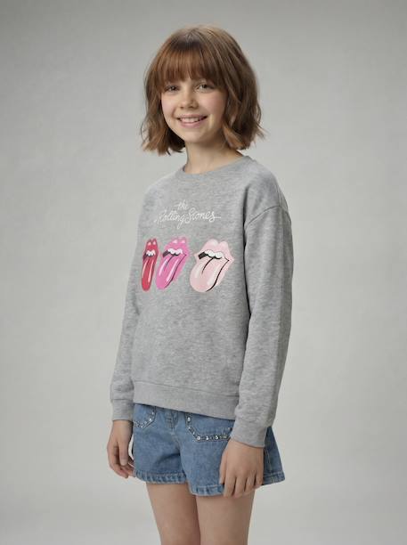 Fille-Pull, gilet, sweat-Sweat fille Rolling Stones