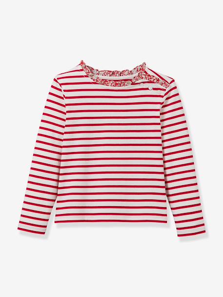 Fille-T-shirt, sous-pull-T-shirt manches longues rayé