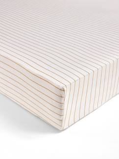 Linge de maison et décoration-Linge de lit bébé-Drap housse bébé jersey rayé