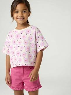 T-shirt fille cropped manches courtes   - vertbaudet enfant