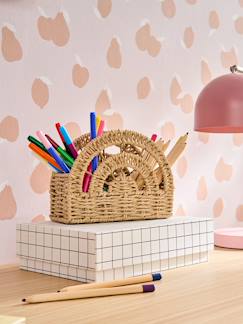 Linge de maison et décoration-Décoration-Objet déco-Pot crayons corde de papier arc-en-ciel