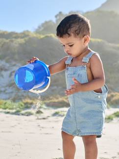 Bébé-Salopette, combinaison-Salopette courte bébé garçon denim