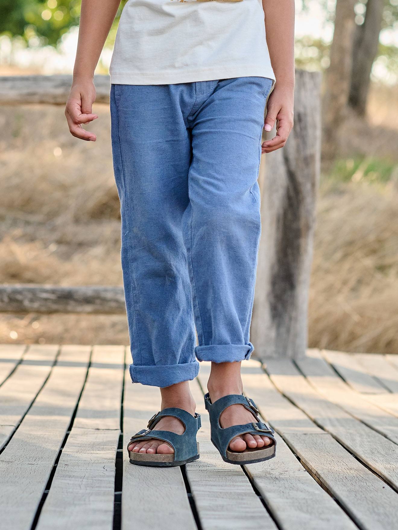 Lichte medium jongensbroek blauw