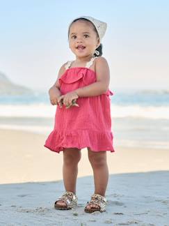 Baby-Babyset-Set met jurk en bandanaslabbetje voor babymeisjes