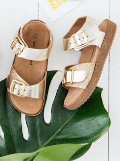 -Sandales moussées cuir fille