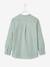 Chemise col Mao en coton/lin garçon manches retroussables BLANC+bleu ciel+Bleu moyen+vert - vertbaudet enfant 