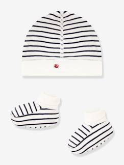 -Lot bonnet et chaussons bébé mixte