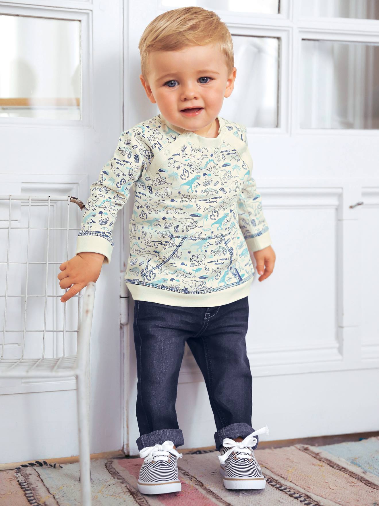 Jean Bebe Garcon Coupe Droite Denim Brut Bebe