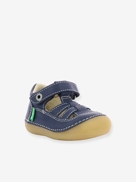 Sandales Cuir Bebe Sushy Kickers 1ers Pas Marine Chaussures