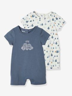 Baby-Set met 2 zomerse pyjama's voor babyjongens met perenmotief
