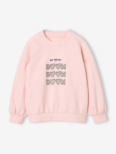 Fille-Pull, gilet, sweat-Sweat-Sweat fille col rond