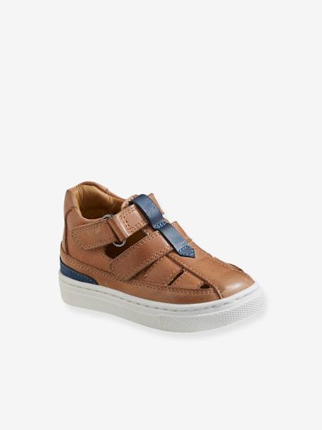 Sandales Fermees Bebe Garcon En Cuir Cognac Chaussures