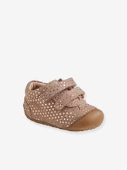 Chaussons 4 Pattes Bebe Fille En Cuir Rose Chaussures