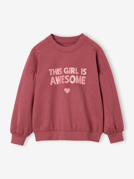 Fille-Pull, gilet, sweat-Sweat-Sweat fille col rond