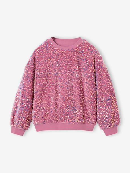 Fille-Pull, gilet, sweat-Sweat-Sweat fille à sequins 