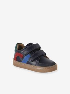 Chaussures-Chaussures bébé 17-26-Baskets bébé garçon cuir à scratchs