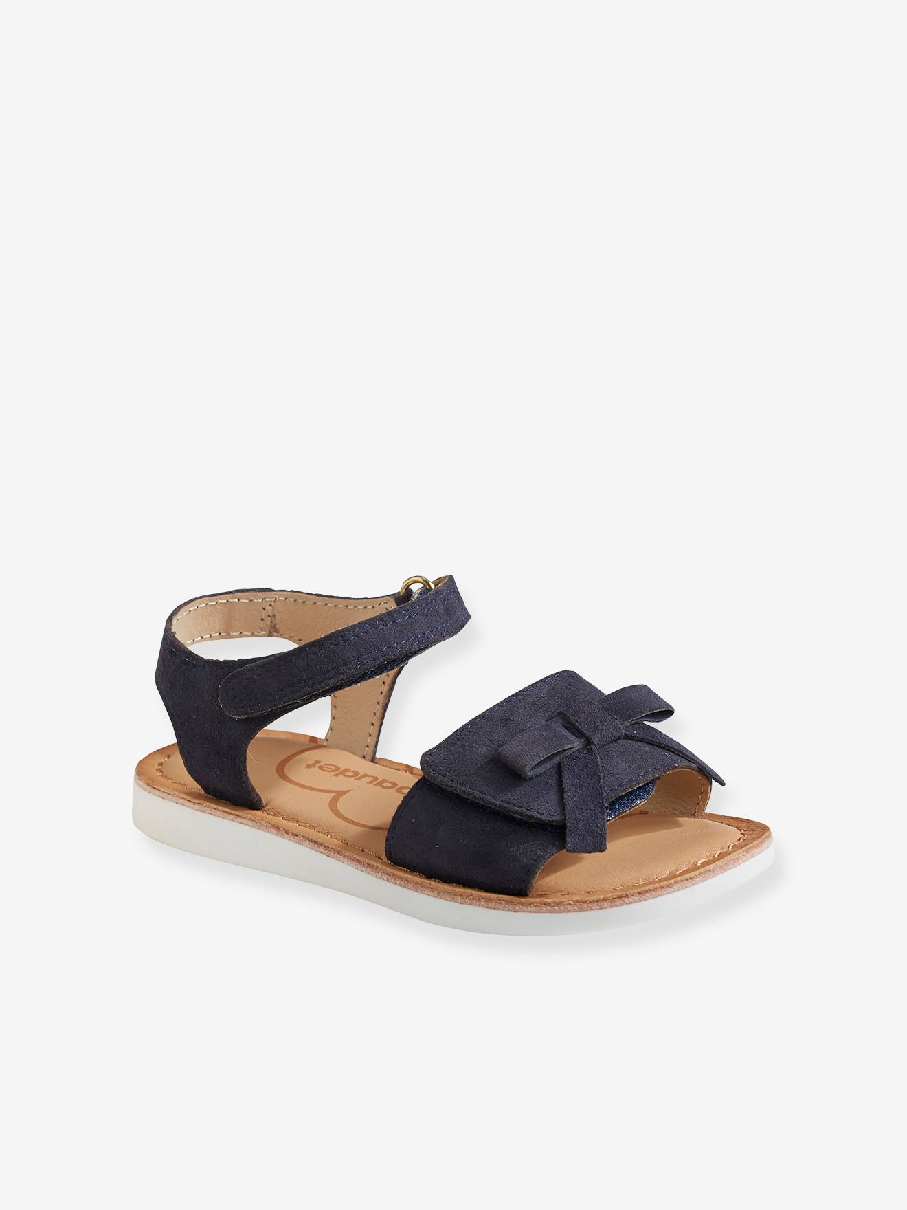 Leren meisjes sandalen kleutercollectie - marineblauw, Schoenen