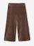 Wijde, fluwelen broek voor meisjes antraciet+bruin+chocoladebruin+grijsblauw+kaki+pruim+rozen+zachtpaars - vertbaudet enfant 