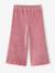 Wijde, fluwelen broek voor meisjes antraciet+bruin+chocoladebruin+grijsblauw+kaki+pruim+rozen+zachtpaars - vertbaudet enfant 