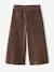 Wijde, fluwelen broek voor meisjes antraciet+bruin+chocoladebruin+grijsblauw+kaki+pruim+rozen+zachtpaars - vertbaudet enfant 