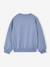 Sweat fille col rond manches longues bleu chambray+gris chiné - vertbaudet enfant 