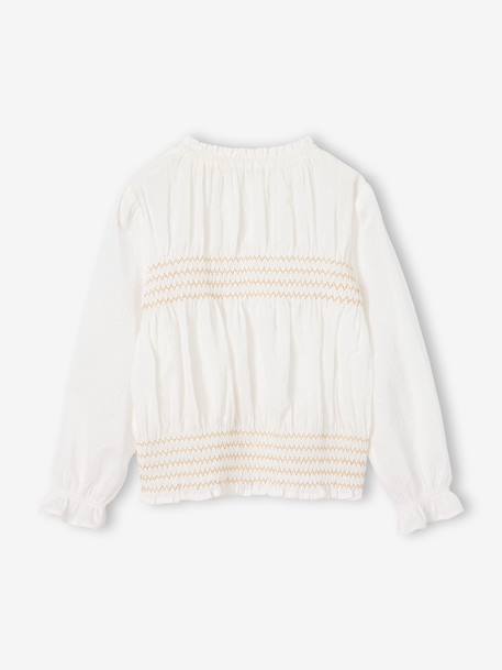 Blouse manches longues fille écru - vertbaudet enfant 
