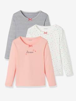 Meisje-Ondergoed-T-shirt-Set van 3 T-shirts voor meisjes met lange mouwen Dream