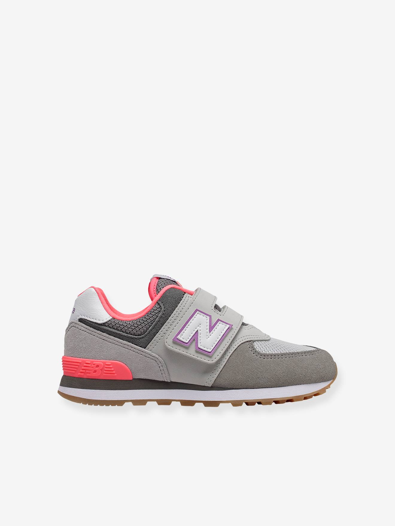 Baskets cuir scratchées fille YV574SOC NEW BALANCE - gris, Chaussures