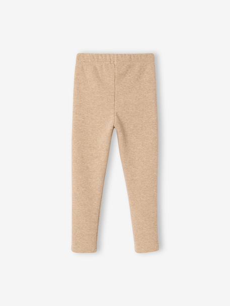 Meisjeslegging met fleecevoering gemêleerd beige+marineblauw+rouge+zwart - vertbaudet enfant 