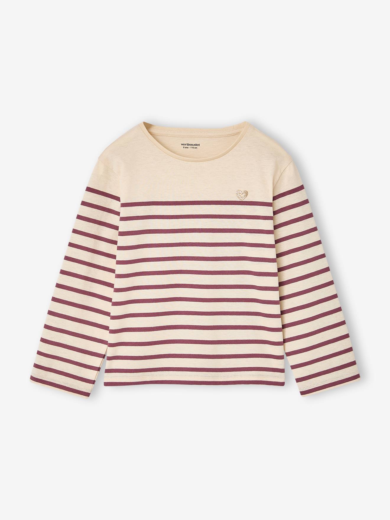 Vertbaudet T-shirt Met Lange Mouwen Voor Meisjes Pruim