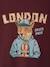 T-shirt manches longues garçon blanc chiné+bordeaux+gris ardoise - vertbaudet enfant 