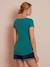 T-shirt tunisien de grossesse blush foncé+vert lichen - vertbaudet enfant 