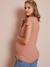 T-shirt tunisien de grossesse blush foncé+vert lichen - vertbaudet enfant 
