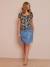 Jupe en jean de grossesse avec ceinture double stone - vertbaudet enfant 
