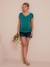 T-shirt tunisien de grossesse blush foncé+vert lichen - vertbaudet enfant 
