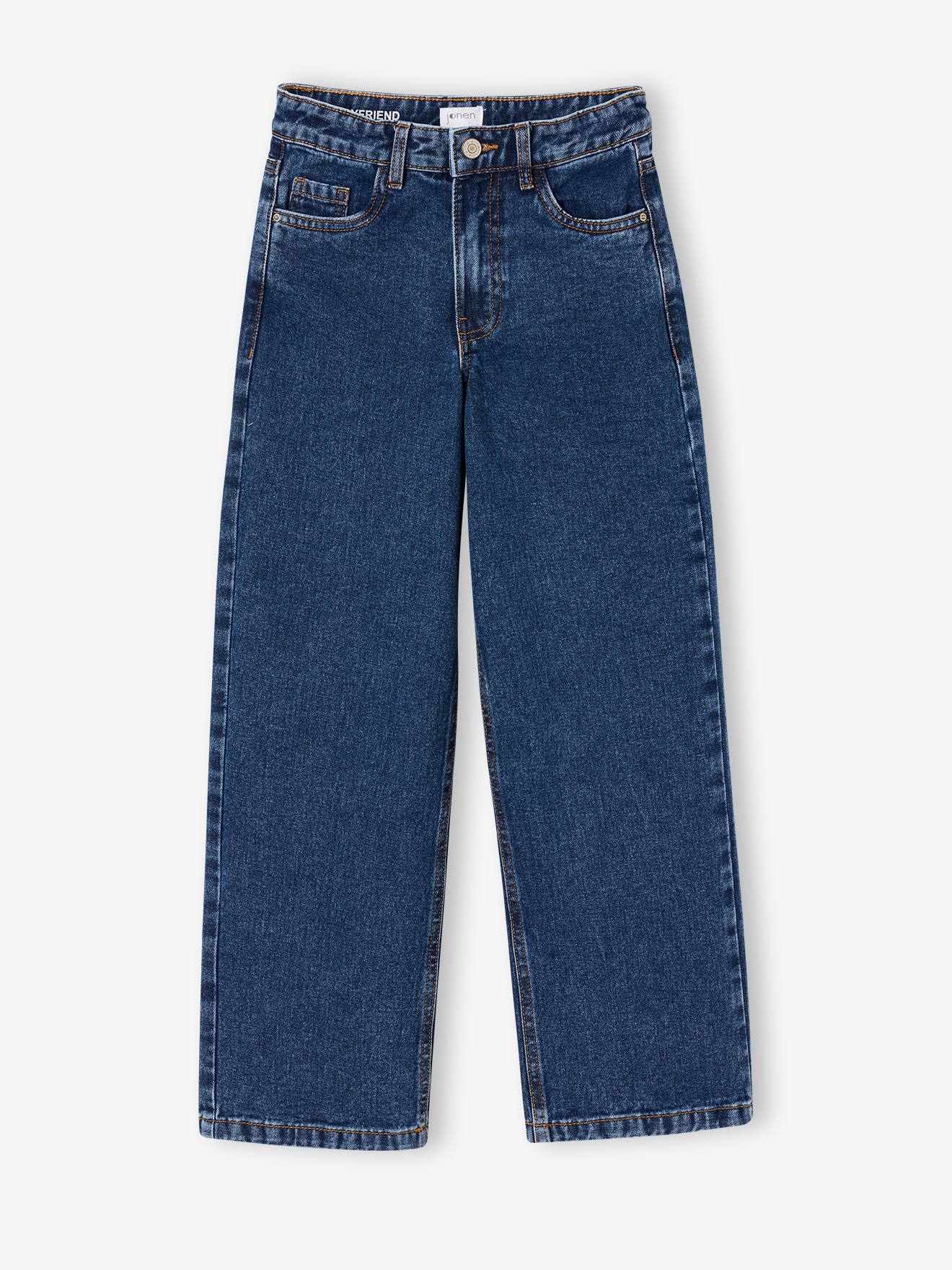 Losse Jeans Voor Meisjes Jonen Donkerblauw