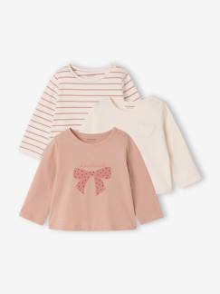 -Set van 3 T-shirts Basics baby met lange mouwen