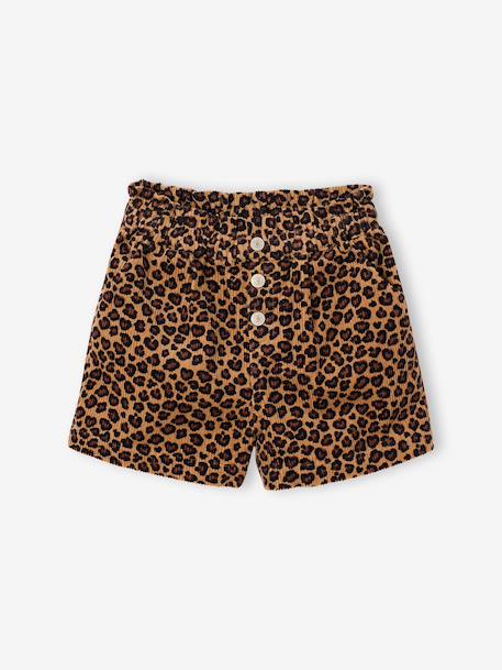Fille-Short en velours forme paperbag fille