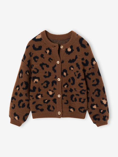 Fille-Gilet fille motif animalier maille mousseuse 