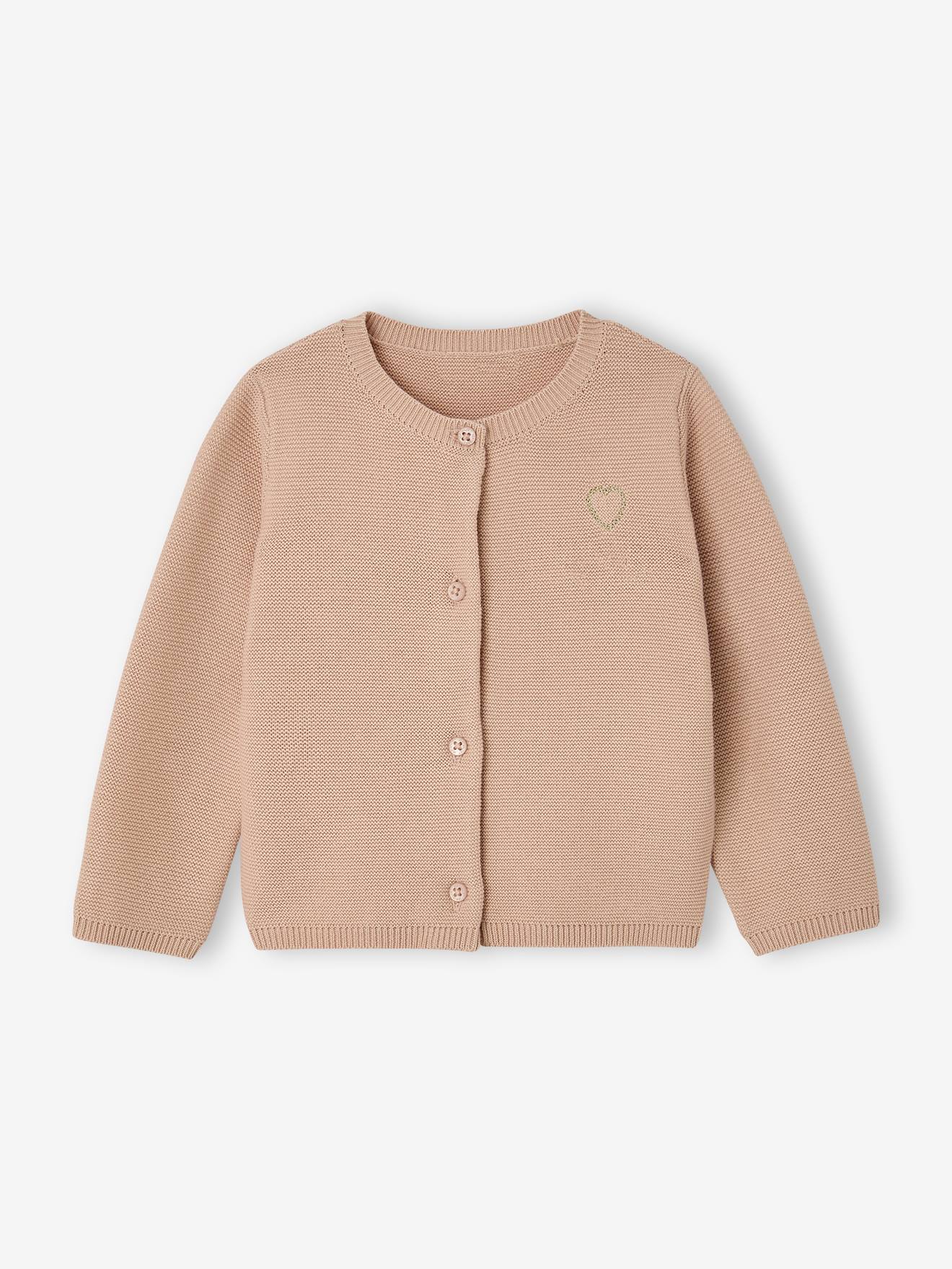 Vertbaudet Geborduurd Babyvestje Met Gouden Hartjes Beige