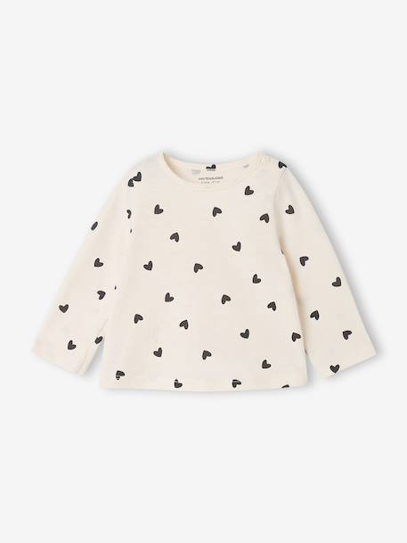 Lot de 2 T-shirts bébé Basics manches longues noisette+vert sauge - vertbaudet enfant 