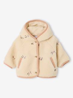 Baby-Mantels, combipakje, engelennestje-Baby sherpijas met capuchon