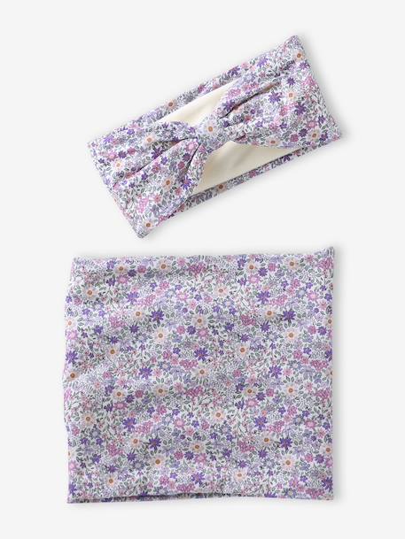 Fille-Ensemble fille bandeau et snood jersey