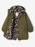 Parka fille à capuche doublée imitation fourrure bois de rose+camel+marine+noir+prune+vert foncé - vertbaudet enfant 