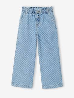 Pantalon fille large motifs fantaisie   - vertbaudet enfant