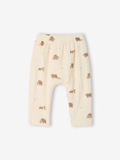 -Pantalon bébé en gaze de coton
