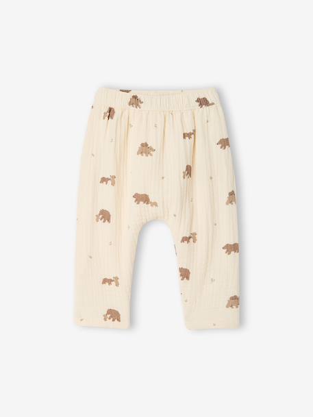 Pantalon bébé en gaze de coton  - vertbaudet enfant