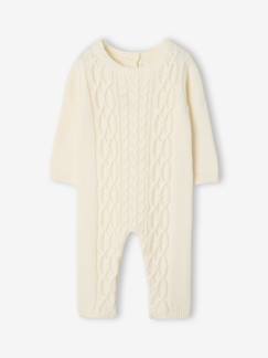 -Combinaison bébé tricot torsadé