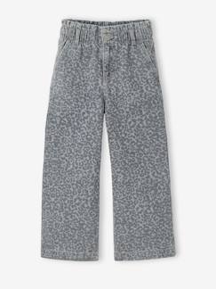-Pantalon fille large motifs fantaisie 